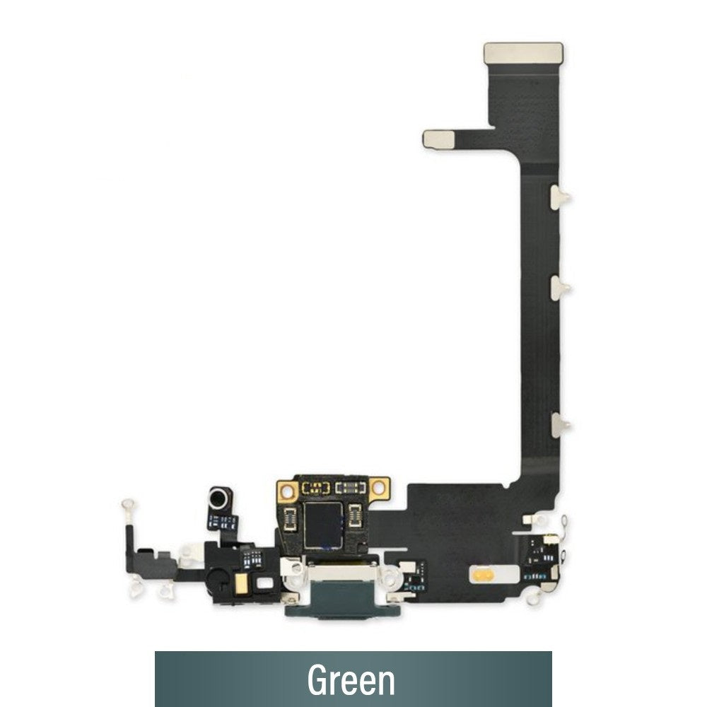 Charging Port with PCB for iPhone 11 Pro Max (Purple)-Green Charging Port with PCB for iPhone 11 Pro Max (Purple)-Green